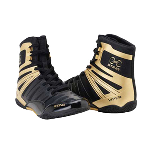 Sting Viper Boxing Shoes - Black Gold
