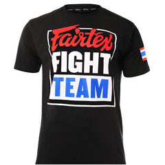 Fairtex T Shirt Fight Team Black Blue - The Fight Factory