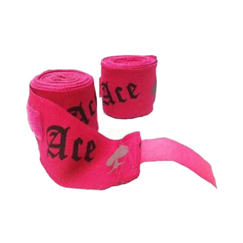 Ace Ill Fortune Boxing Hand Wraps Pink - The Fight Factory