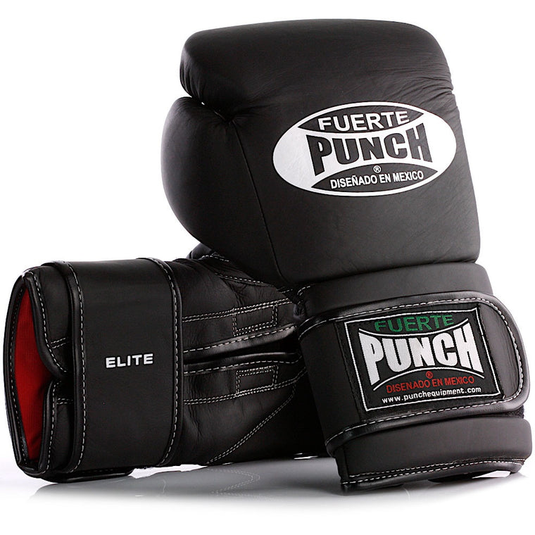 Punch Mexican Fuerte Elite Boxing Gloves - Black