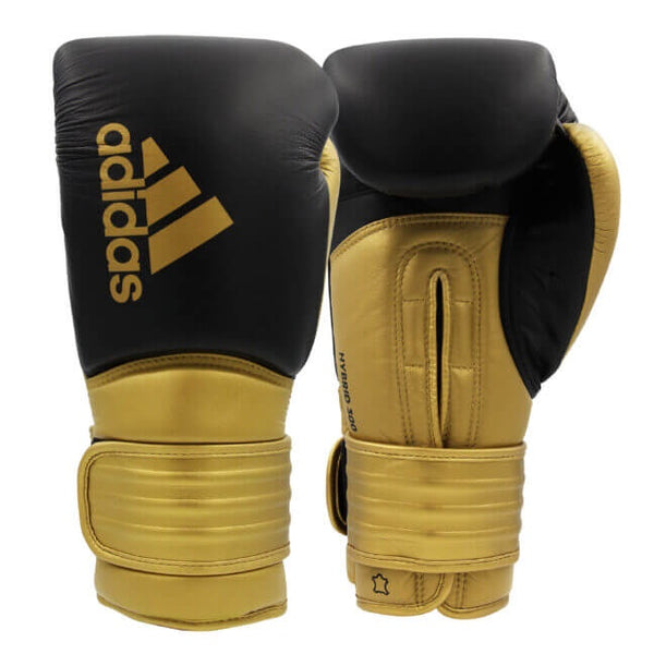 Adidas. Boxing Gloves 12oz Adidas Hybrid 300 Boxing Gloves - Black/Gold