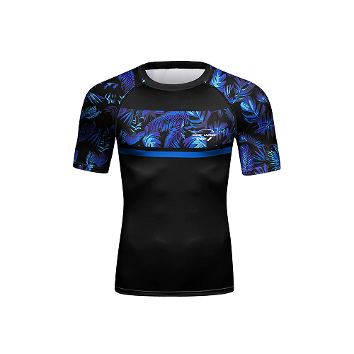 CL Sport Short Sleeve Rashguards CL Sport Tropics Rashguard Short Sleeve Blue