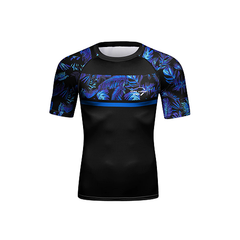CL Sport Short Sleeve Rashguards CL Sport Tropics Rashguard Short Sleeve Blue