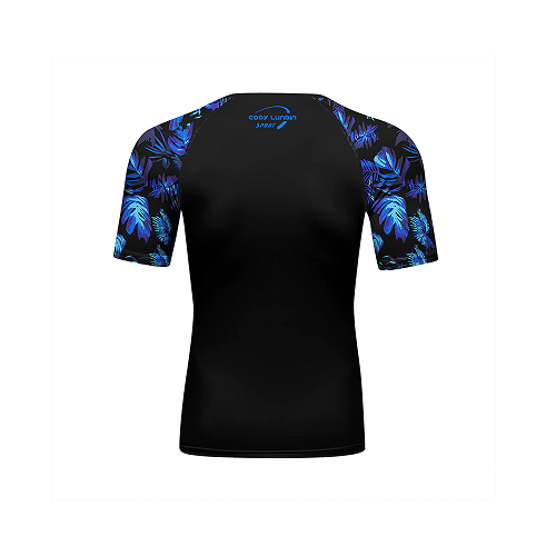 CL Sport Short Sleeve Rashguards CL Sport Tropics Rashguard Short Sleeve Blue