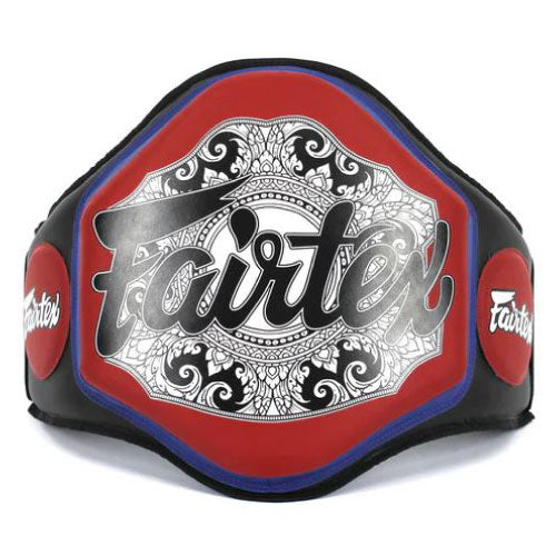 Fairtex Body Protectors Black with Red front Fairtex Triple Champ Microfibre Belly Pad BPV3