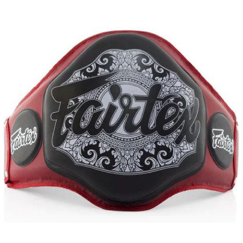 Fairtex Body Protectors Red with Black front Fairtex Triple Champ Microfibre Belly Pad BPV3