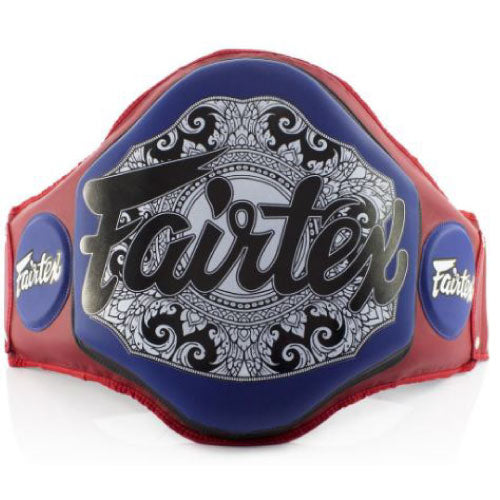 Fairtex Body Protectors Red with Blue front Fairtex Triple Champ Microfibre Belly Pad BPV3