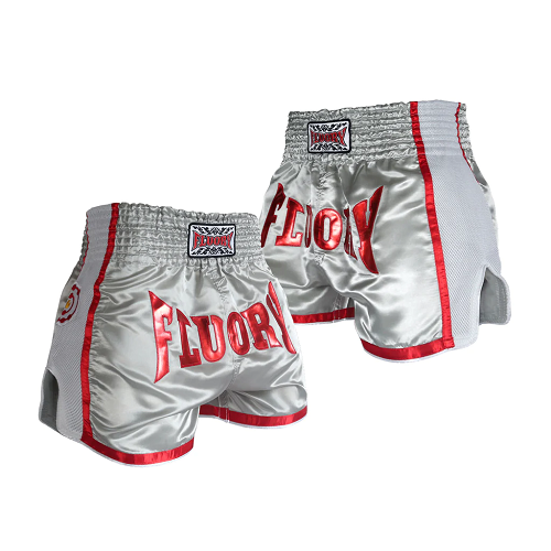 Fluory Muay Thai Muay Thai Shorts Fluory Eternity Classic Retro Muay Thai Shorts Grey
