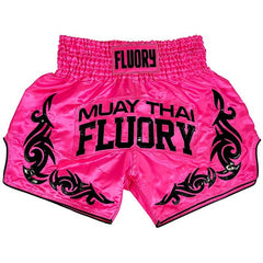Fluory Muay Thai Muay Thai Shorts Fluory Neon Retro Muay Thai Shorts Pink