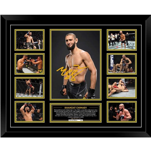 Not specified Memorabilia Khamzat Chimaev UFC Signed Photo Framed Limited Edition