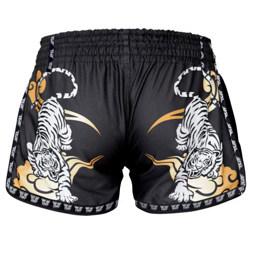 Tuff Muay Thai Shorts TUFF Double Tiger Retro Muay Thai Shorts - Black