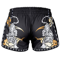 Tuff Muay Thai Shorts TUFF Double Tiger Retro Muay Thai Shorts - Black