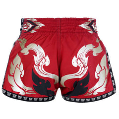 Tuff Muay Thai Shorts Tuff Red Yantra Retro Muay Thai Shorts