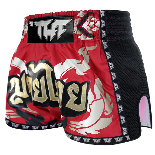 Tuff Muay Thai Shorts Tuff Red Yantra Retro Muay Thai Shorts