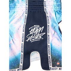 Wicked One Muay Thai Muay Thai Shorts Wicked One Blue Print Muay Thai Shorts