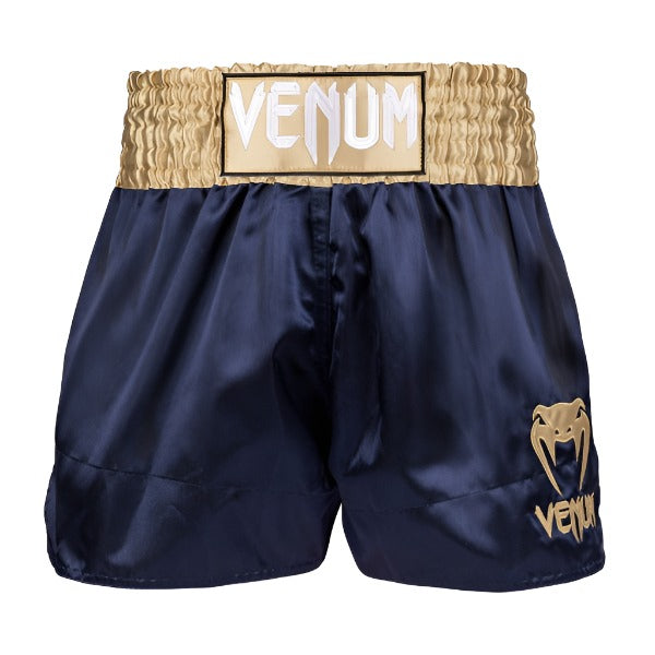 Venum Classic Muay Thai Shorts Navy Blue/Gold