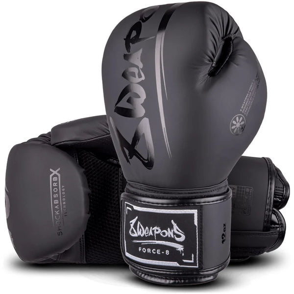 8 Weapons Boxing Gloves 8 Weapons Boxing Gloves Force 8 Matt Black