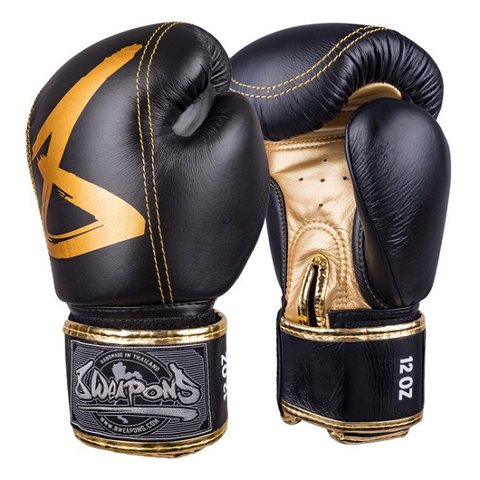8 Weapons Boxing Gloves 8 Weapons Boxing Gloves Premium Leather Black-Gold