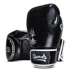 8 Weapons Boxing Gloves 8 Weapons Boxing Gloves Sak Yant Big Tiger Black-Black