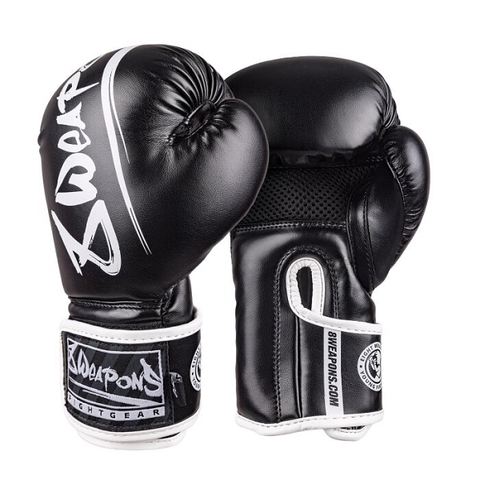 8 Weapons Boxing Gloves Kids Unlimited Black-White