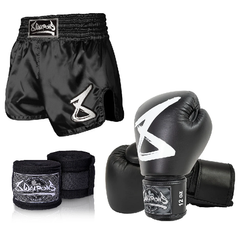 8 Weapons Combo 8 Weapons Gloves Big 8 Premium + Strike Shorts + Hand Wraps Semi-Elastic 5m Combo