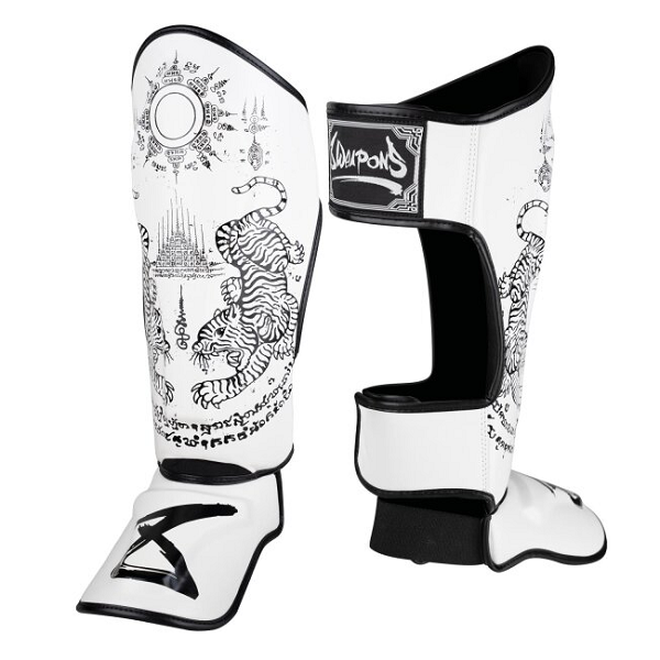 8 Weapons Combo 8 Weapons Sak Yant Tigers White Gloves + Shin Guard Combo