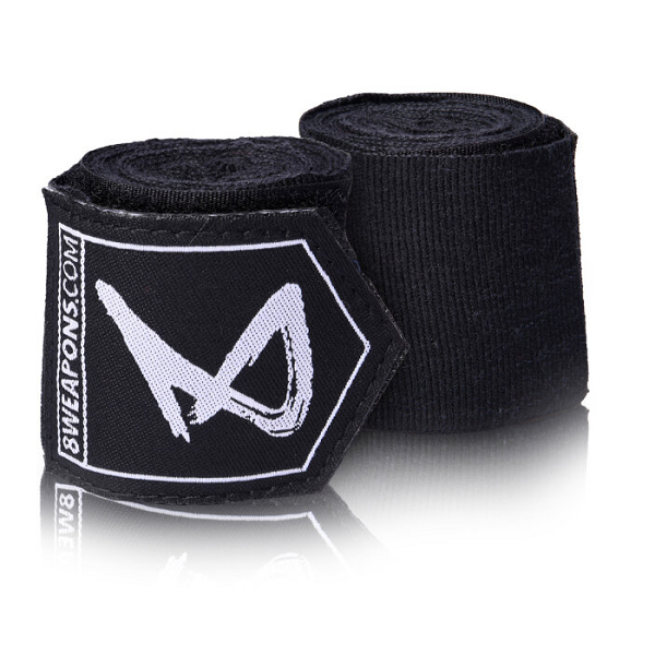 8 Weapons Hand Wraps & Accessories Black 8 Weapons Hand Wraps Semi-Elastic 2m