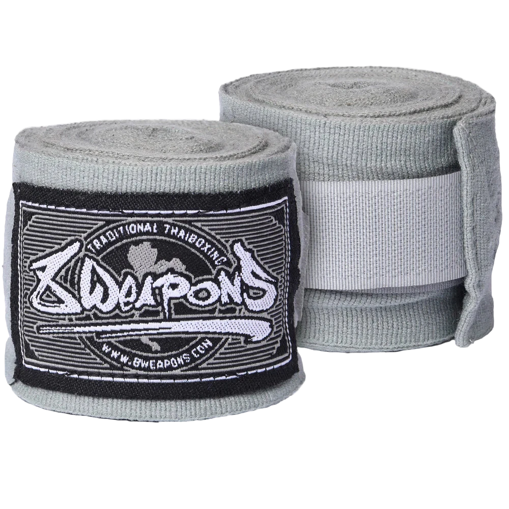 8 Weapons Hand Wraps & Accessories Grey 8 Weapons Hand Wraps Semi-Elastic 5m