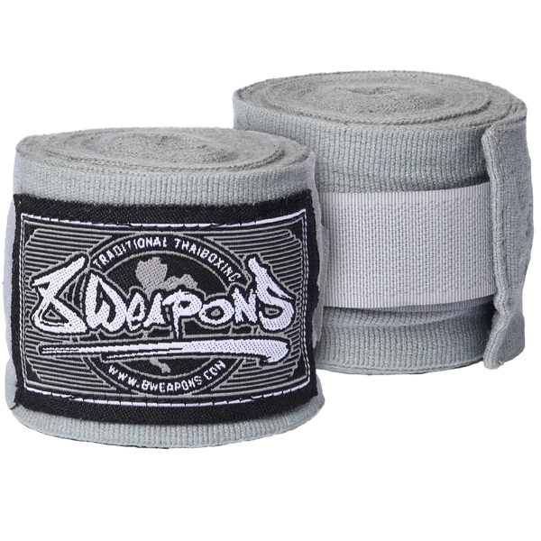 8 Weapons Hand Wraps & Accessories Grey 8 Weapons Hand Wraps Semi-Elastic 5m
