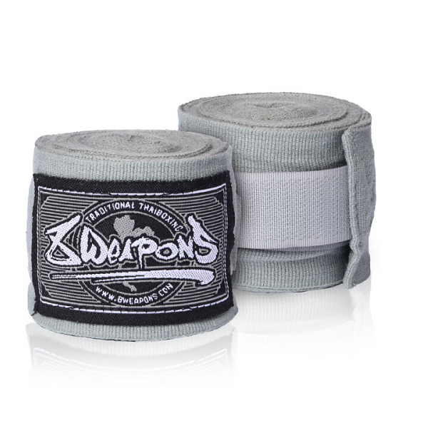 8 Weapons Hand Wraps & Accessories Grey 8 Weapons Hand Wraps Semi-Elastic 5m