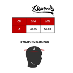 8 Weapons Head Guards 8 Weapons Head Guard Unlimited Black-White