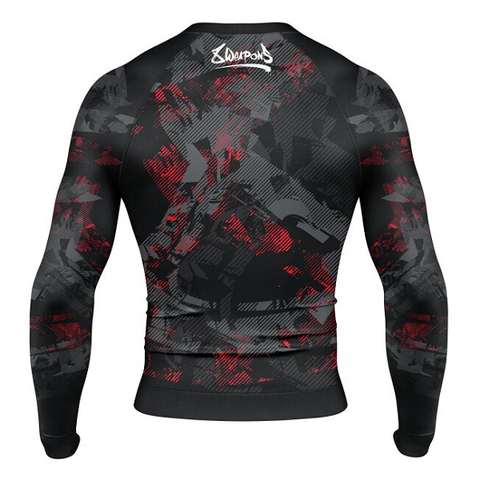 8 Weapons Longsleeve Rash Guard 8 Weapons Rashguard LS Shift Ice-Grey-Orange
