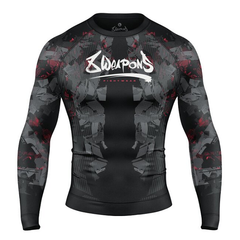 8 Weapons Longsleeve Rash Guard 8 Weapons Rashguard LS Hit 2.0 Black-Red