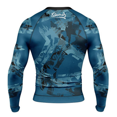 8 Weapons Longsleeve Rash Guard 8 Weapons Rashguard LS Shift Ice-Grey-Orange