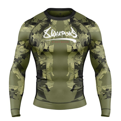 8 Weapons Rashguard LS Hit 2.0 Olive-Black
