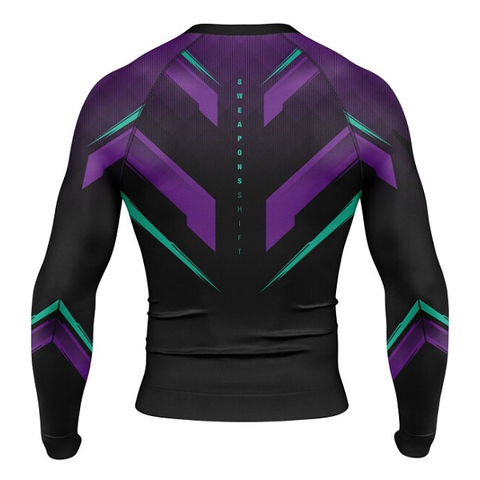 8 Weapons Longsleeve Rash Guard 8 Weapons Rashguard LS Shift Ice-Grey-Orange
