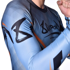 8 Weapons Longsleeve Rash Guard 8 Weapons Rashguard LS Shift Ice-Grey-Orange