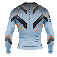 8 Weapons Longsleeve Rash Guard 8 Weapons Rashguard LS Shift Ice-Grey-Orange