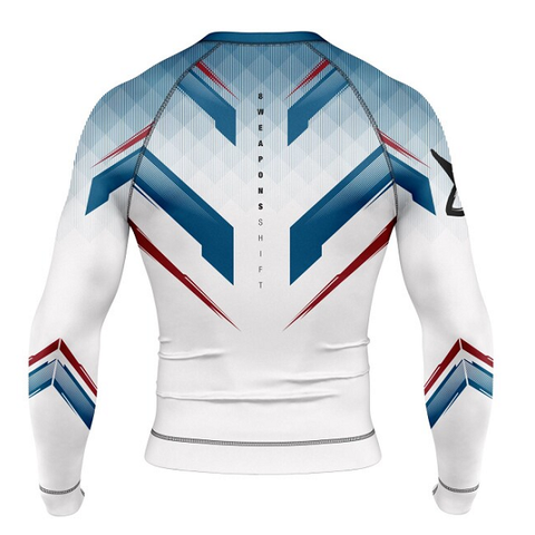 8 Weapons Longsleeve Rash Guard 8 Weapons Rashguard LS Shift Ice-Grey-Orange