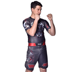 8 Weapons MMA Shorts 8 Weapons Fight Shorts Samurai 2.0 Black-Red