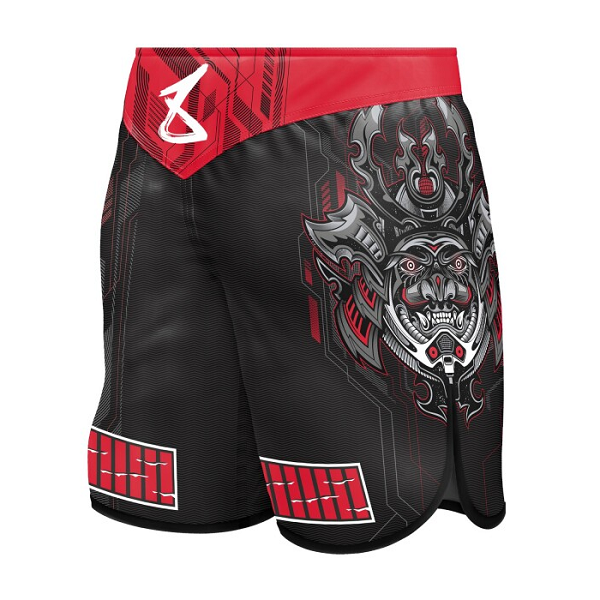 8 Weapons MMA Shorts 8 Weapons Fight Shorts Samurai 2.0 Black-Red