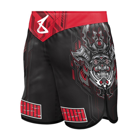 8 Weapons MMA Shorts 8 Weapons Fight Shorts Shift White-Navy-Red