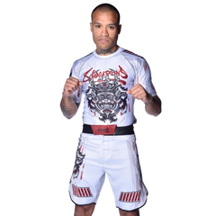 8 Weapons MMA Shorts 8 Weapons Fight Shorts Samurai 2.0 White-Red