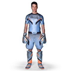 8 Weapons MMA Shorts 8 Weapons Fight Shorts Shift Ice-Grey-Orange
