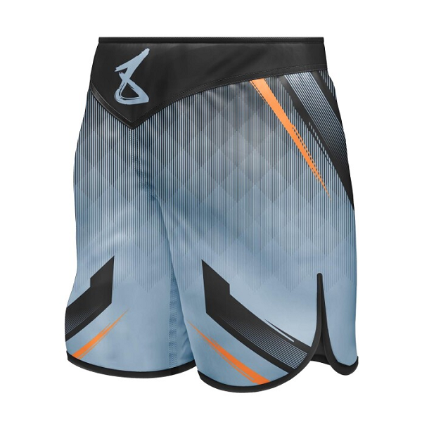 8 Weapons MMA Shorts 8 Weapons Fight Shorts Shift Ice-Grey-Orange