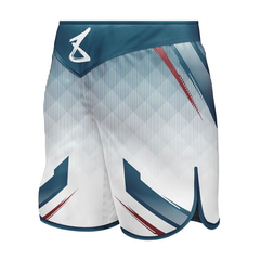 8 Weapons MMA Shorts 8 Weapons Fight Shorts Shift White-Navy-Red