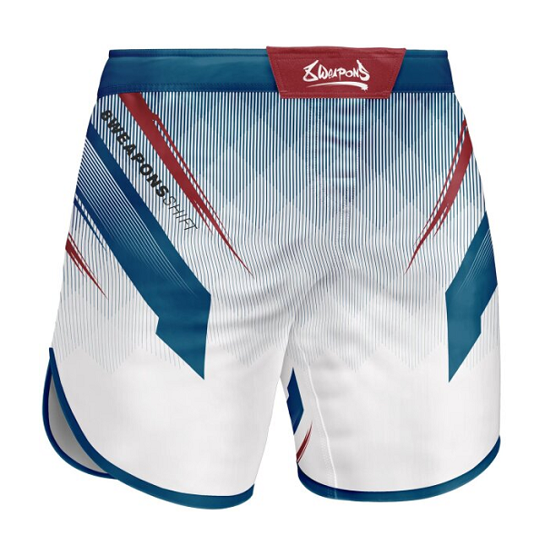 8 Weapons Fight Shorts Shift White-Navy-Red