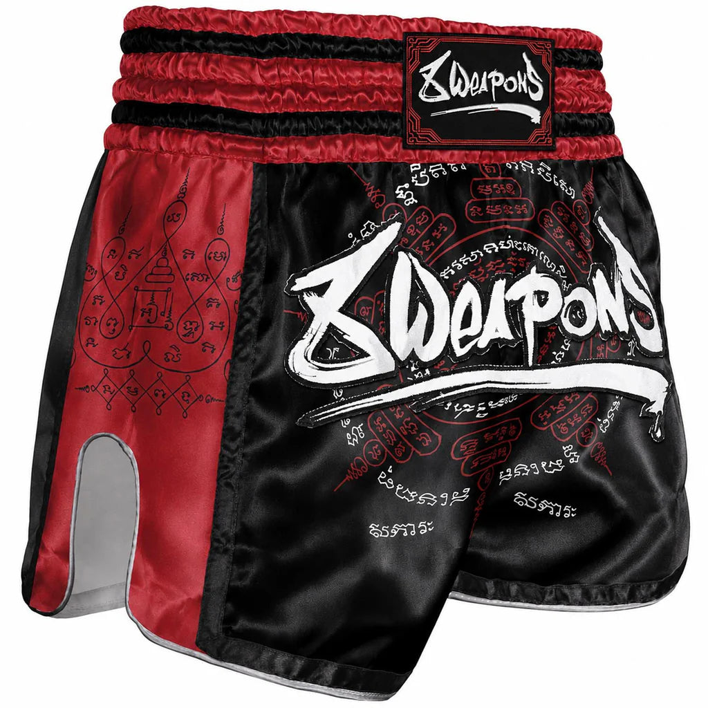 8 Weapons Muay Thai Shorts 8 Weapons Muay Thai Shorts 8 Ways Yant 2.0 Black Burgundy