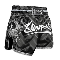 8 Weapons Muay Thai Shorts 8 Weapons Muay Thai Shorts 8 Ways Yant Black-Silver