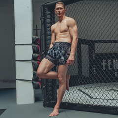 8 Weapons Muay Thai Shorts 8 Weapons Muay Thai Shorts Bone Island Black